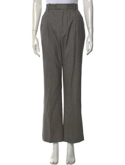 Pre-owned Snow Xue Gao Wool Flared Pants In Gray