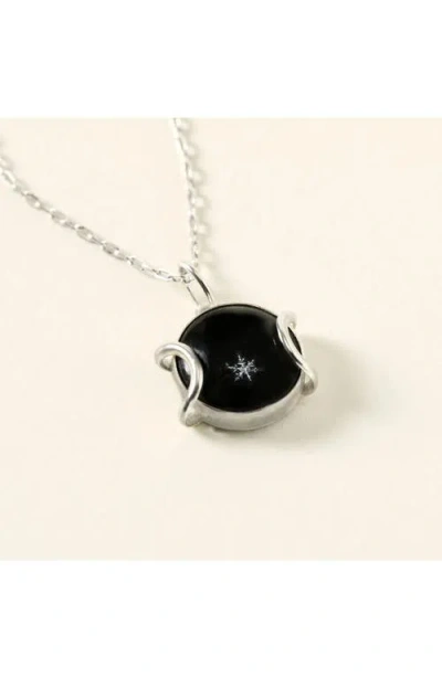 Snowglobe Jewelry Real Snowflake Forever Necklace In Silver