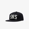 Sns Collegiate 6 Panel Cap In Black