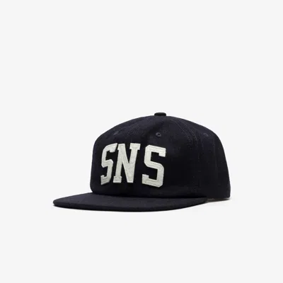 Sns Collegiate 6 Panel Cap In Black