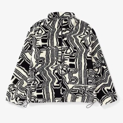Sns Distorted Fleece Jacket In Black
