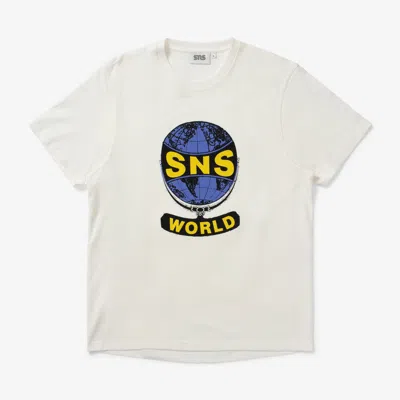 Sns Globe Tee In White