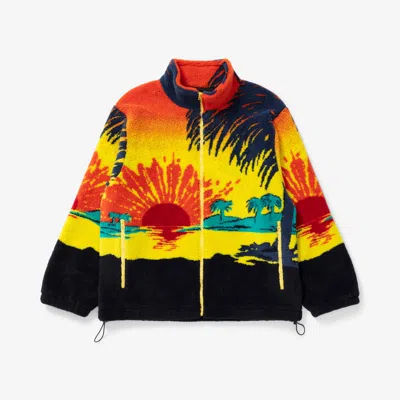 Sns Palm Tree Fleece Jacket In Multi