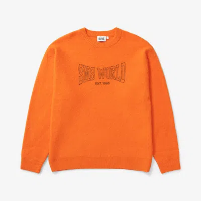 Sns Peeled Wool Knit Sweater In Orange