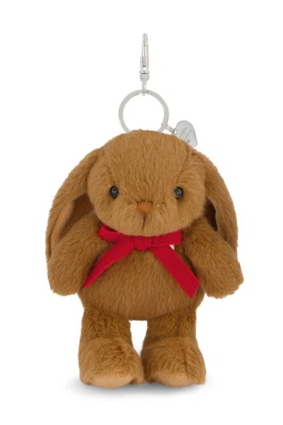 Snuggle Bunnies Kids'  Penelope 6" Plush Bunny Keychain With Metal Swivel Clip In Brown