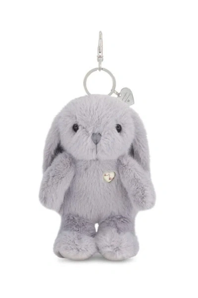 Snuggle Bunnies Kids'  Penelope 6" Plush Bunny Keychain With Metal Swivel Clip In Gray