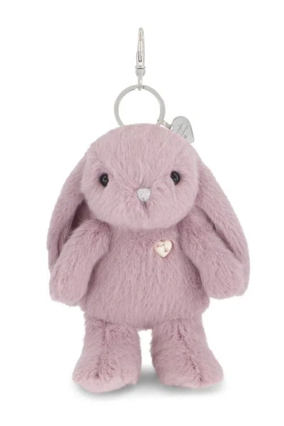 Snuggle Bunnies Kids'  Penelope 6" Plush Bunny Keychain With Metal Swivel Clip In Purple