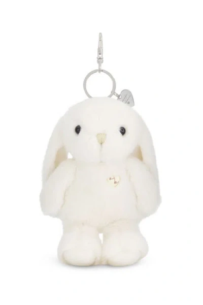 Snuggle Bunnies Kids'  Penelope 6" Plush Bunny Keychain With Metal Swivel Clip In White