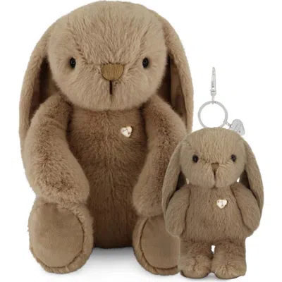 Snuggle Bunnies Kids'  Penelope The Bunny 12" Plush & 6" Keychain Set In Brown