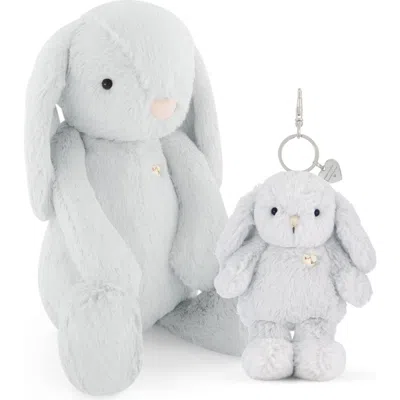 Snuggle Bunnies Kids'  Stuffed Animal Penelope The Bunny & Keyring Set In Gray