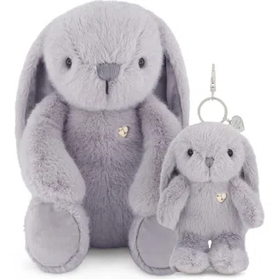 Snuggle Bunnies Kids'  Stuffed Animal Penelope The Bunny & Keyring Set In Silver