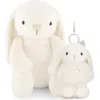Snuggle Bunnies Kids'  Stuffed Animal Penelope The Bunny & Keyring Set In White