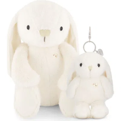 Snuggle Bunnies Kids'  Stuffed Animal Penelope The Bunny & Keyring Set In White