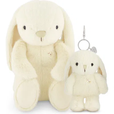 Snuggle Bunnies Kids'  Stuffed Animal Penelope The Bunny & Keyring Set In Yellow