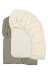 Snuggle Me Assorted 2-pack Muslin Crib Sheets In White
