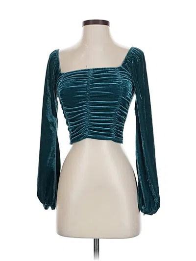 Pre-owned So 3/4 Sleeve Blouse In Blue