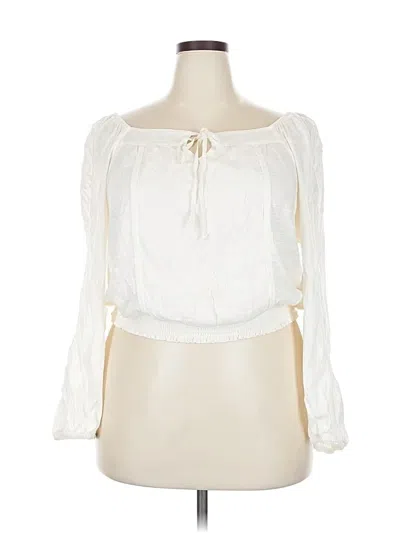 Pre-owned So 3/4 Sleeve Blouse In White