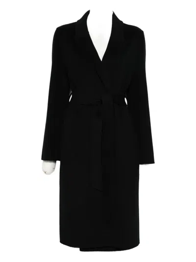 So Allure Belted Coat In Black