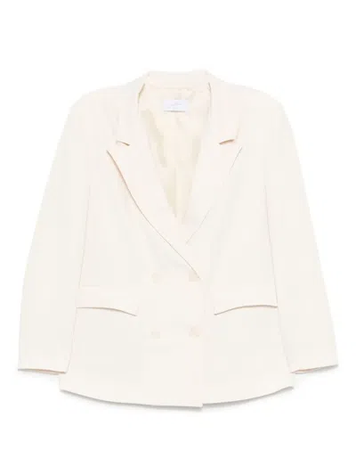 So Allure Double-breasted Suit In Neutral