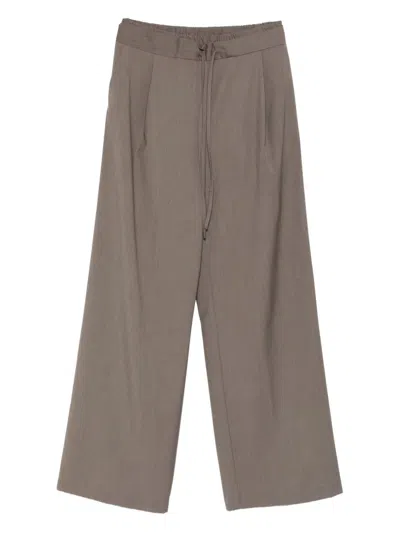 So Allure Drawstring-waist Trousers In Brown