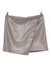 So Allure Faux-leather Skirt In Gray