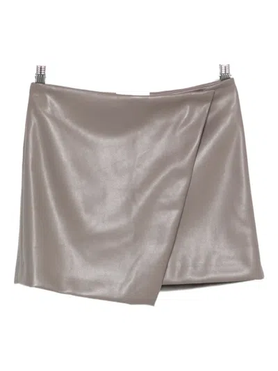 So Allure Faux-leather Skirt In Grey
