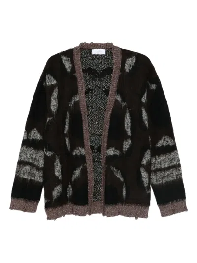 So Allure Jacquard Cardigan In Black