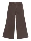 So Allure Raw-cut Trousers In Brown
