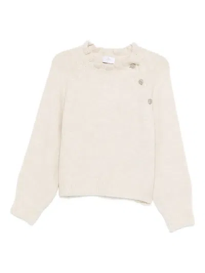 So Allure Ruffled Blouse In Neutral