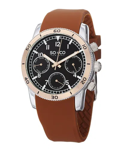 So & Co Men's Hudson Watch In Brown