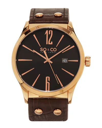 So & Co Men's Madison Watch In Brown