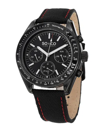 So & Co Men's Monticello Watch In Black