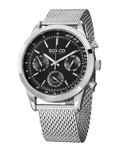 So & Co Men's Monticello Watch In Silver