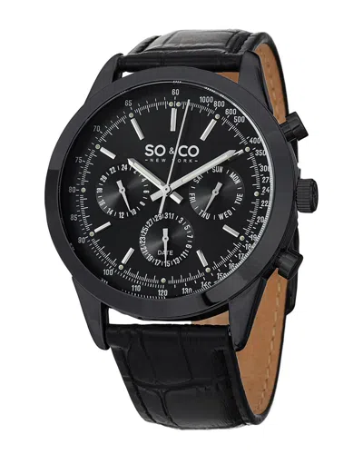 So & Co Men's Tribeca Watch In Black