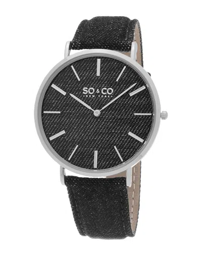 So & Co Unisex Chelsea Watch In Black