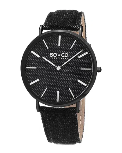 So & Co Unisex Chelsea Watch In Black