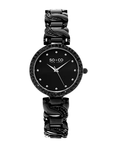 So & Co Women's Soho Watch In Black