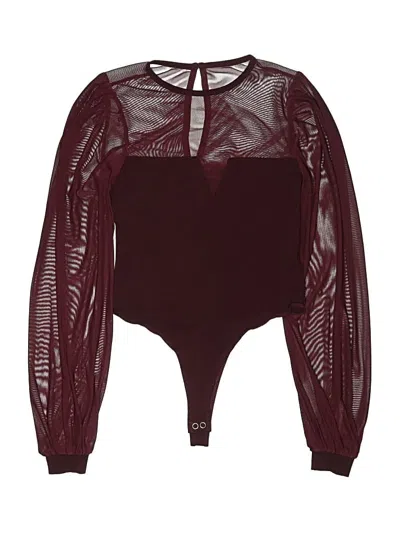 Pre-owned So Bodysuit In Burgundy