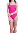 So Danca Camisole Mesh Back Leotard In Dark Pink In Pink