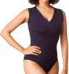 So Danca Yvette Plus Size Mock Wrap Tank Leotard In Black