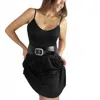 So Free Creations Women's Belt With Secret Pockets In Black In Black