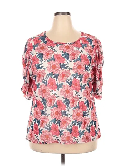 Pre-owned So It Is Short Sleeve Blouse In Pink