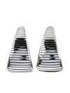 So-le Studio Leather Earrings In Silver
