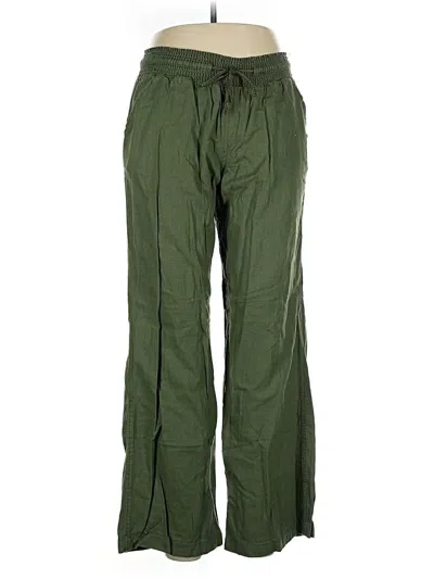 Pre-owned So Linen Pants In Green