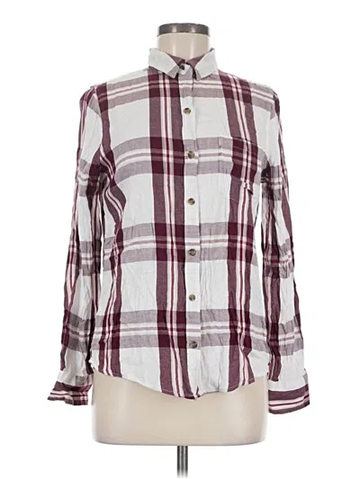 Pre-owned So Long Sleeve Button Down Shirt In Burgundy
