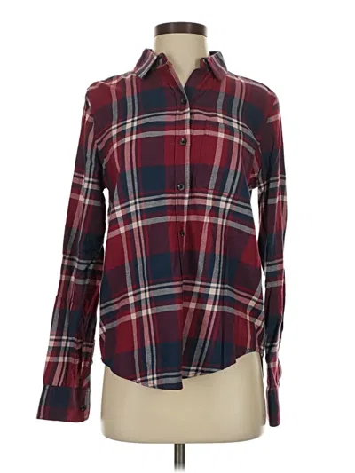 Pre-owned So Long Sleeve Button Down Shirt In Burgundy