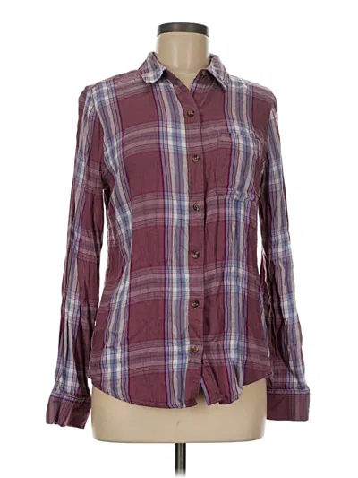 Pre-owned So Long Sleeve Button Down Shirt In Burgundy