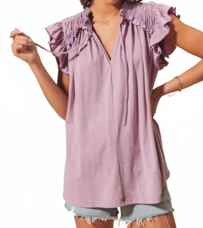 So Me Camron Blouse In Lavender In Pink
