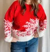 So Me Christmas Snowflake Sweater In Red