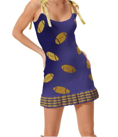 So Me Football Knitted Dress In Blue
